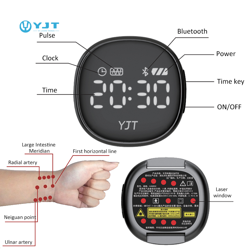 YJT Wearable LLLT Laser Therapy Watch | Hypertension, Cholesterol & Diabetes Management Device