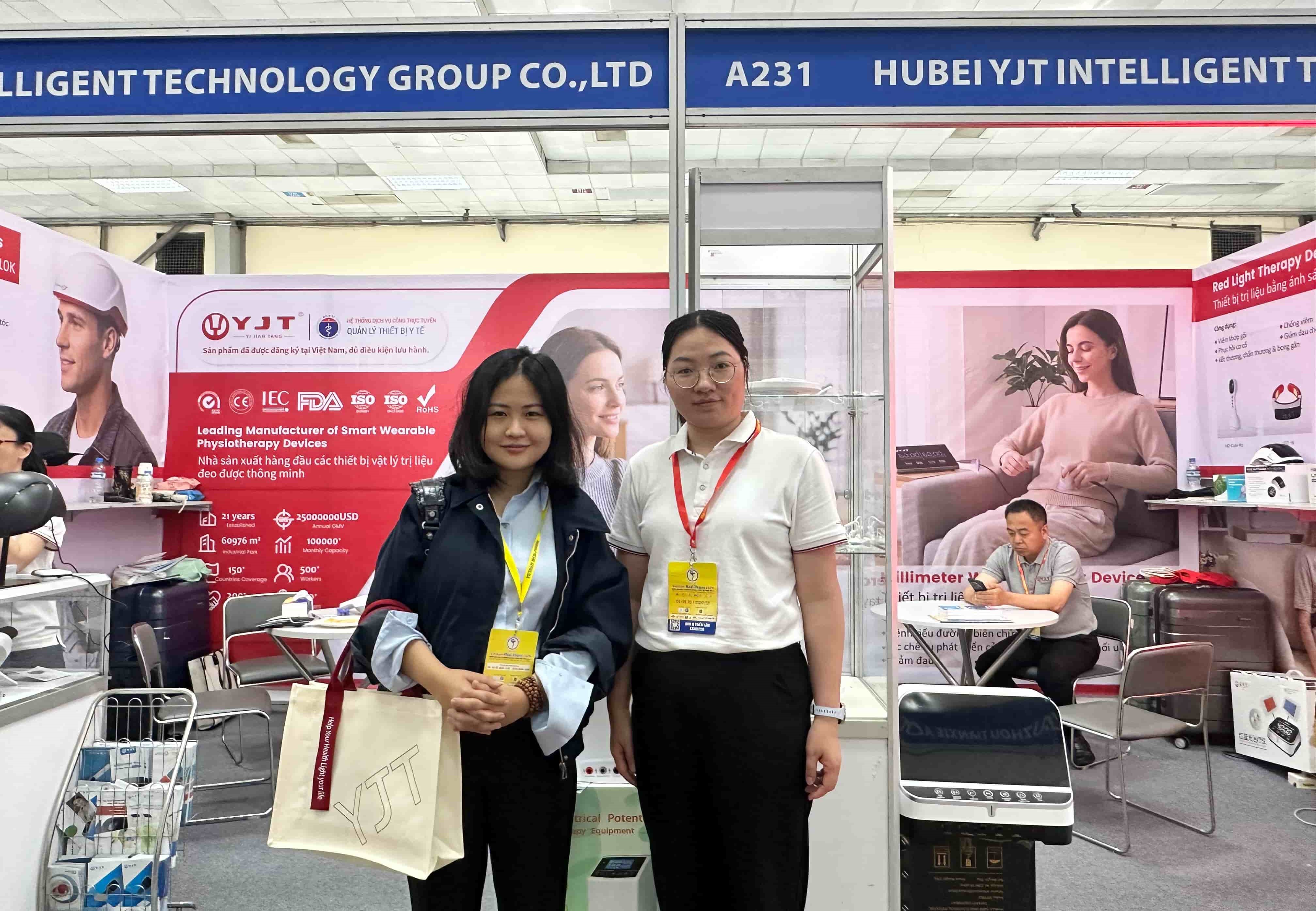 Visitors testing various YJT Medical devices