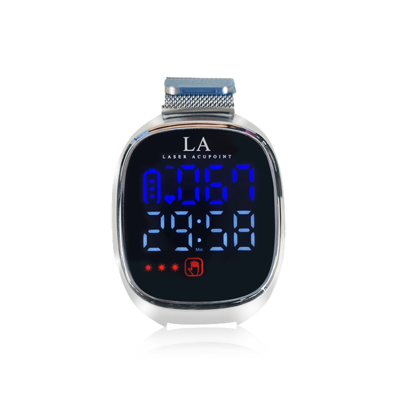 Multifunctional LLLT Laser Watch Heart Rate 650nm Laser Watch for Hypertension Laser Therapy Blood Circulation Watch