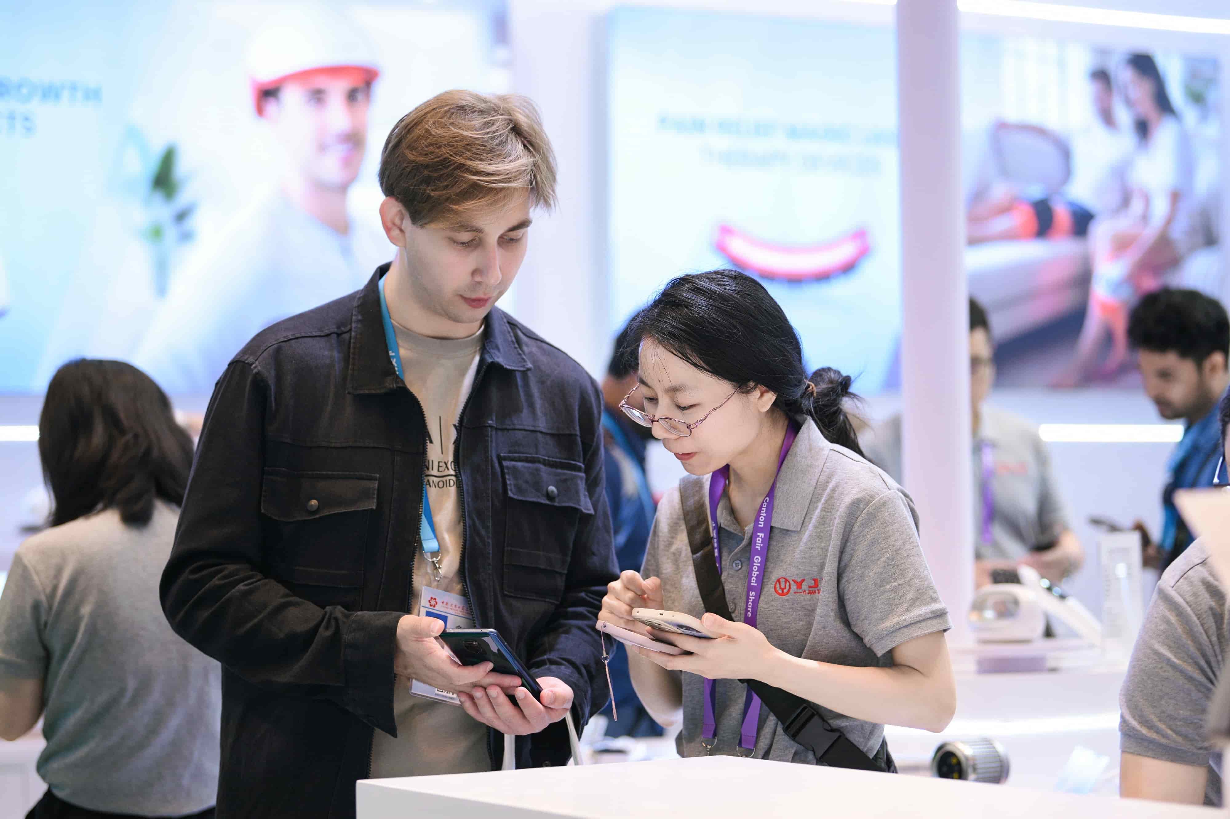 Visitors at YJT Medical booth